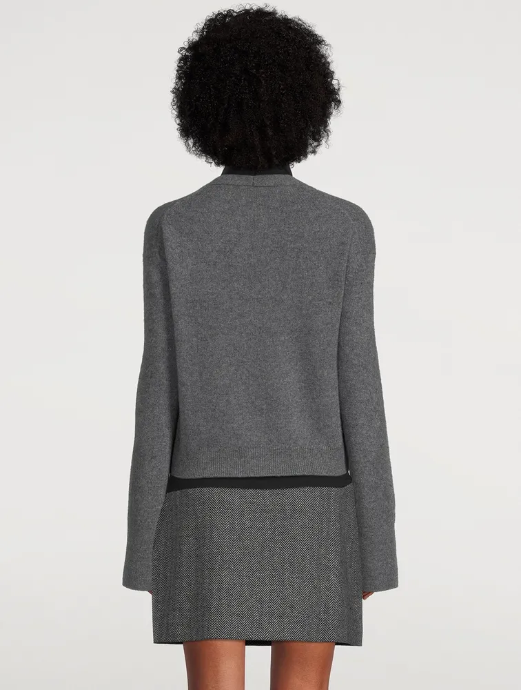 Cashmere Wide-Sleeve Cardigan