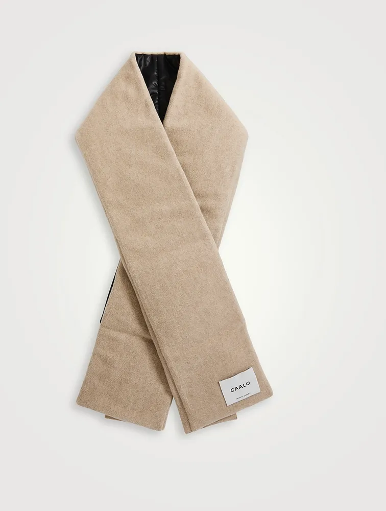 Cashmere Satin Down Muff Scarf