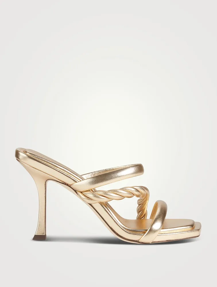 Diosa 90 Metallic Leather Mules