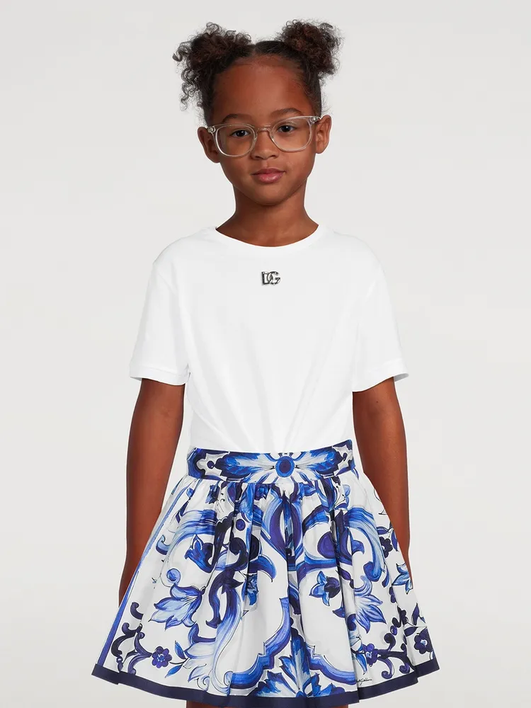 Poplin Skirt Majolica Print