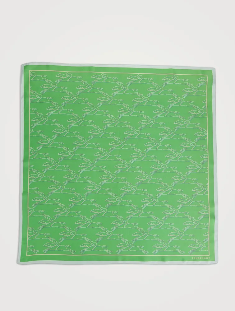 Silk Scarf In Horse Print