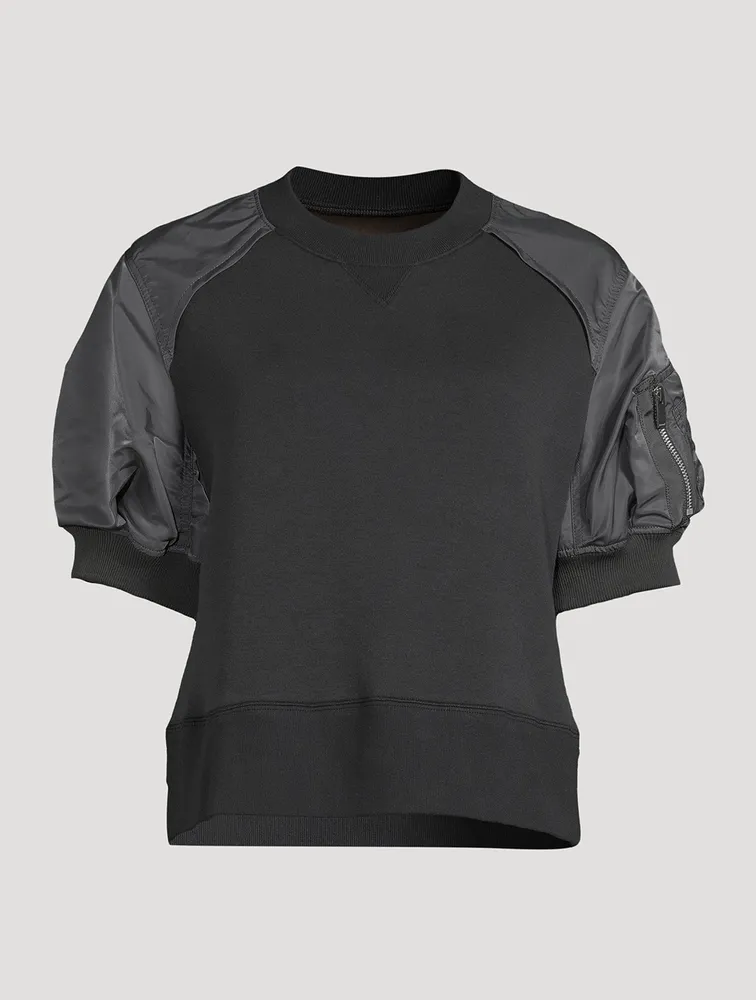 Nylon Twill x Sponge Sweat Pullover