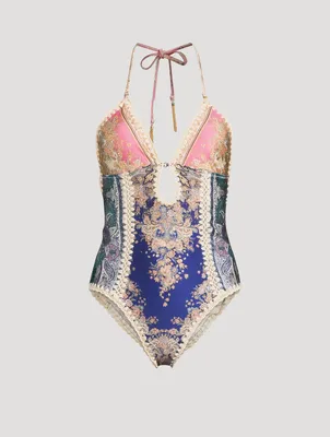 Anneke Keyhole Halter One-Piece Swimsuit