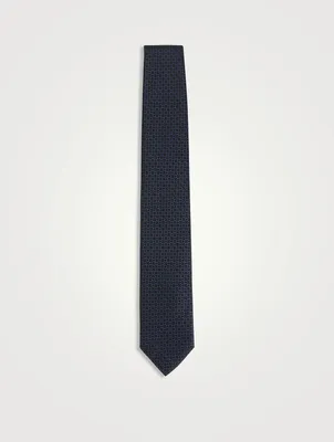Silk Micro Geometric Tie