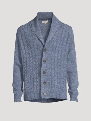 Wool Cable-Knit Cardigan
