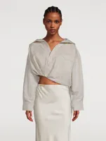 Mejean Cotton-Linen Cropped Shirt