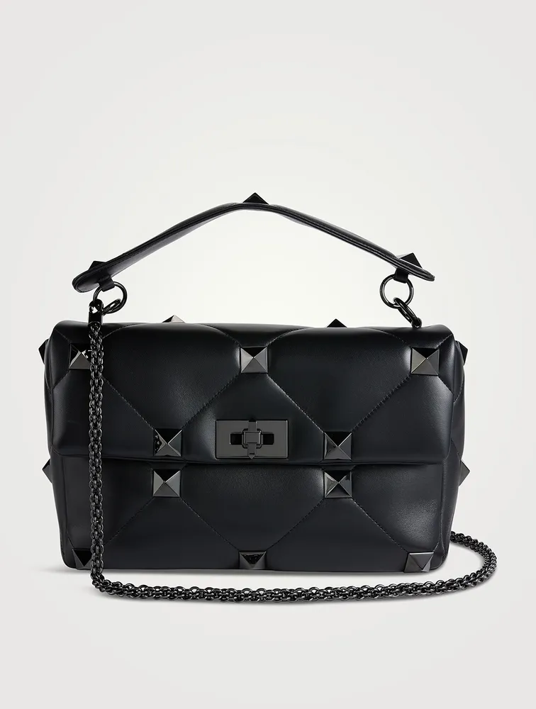 Maxi Roman Stud Leather Shoulder Bag