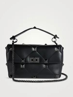 Maxi Roman Stud Leather Shoulder Bag