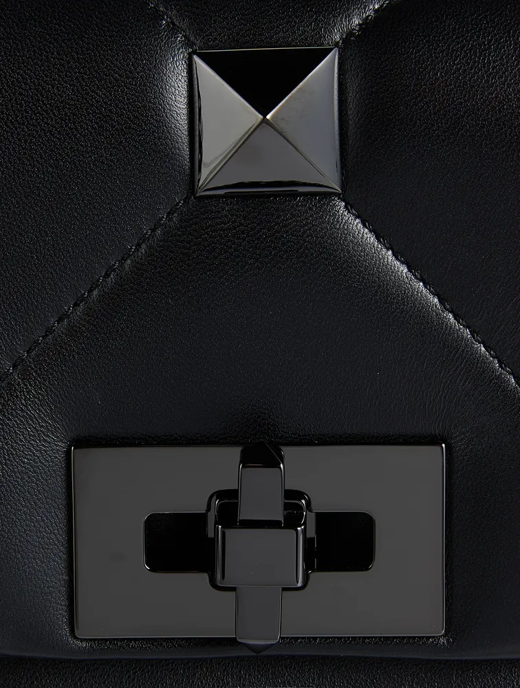 Maxi Roman Stud Leather Shoulder Bag