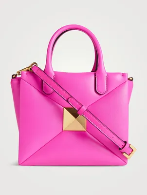 Small One Stud Leather Tote Bag