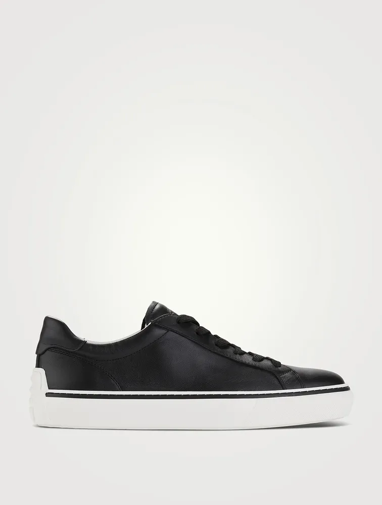 Leather Lace-Up Sneakers