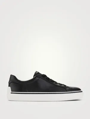 Leather Lace-Up Sneakers