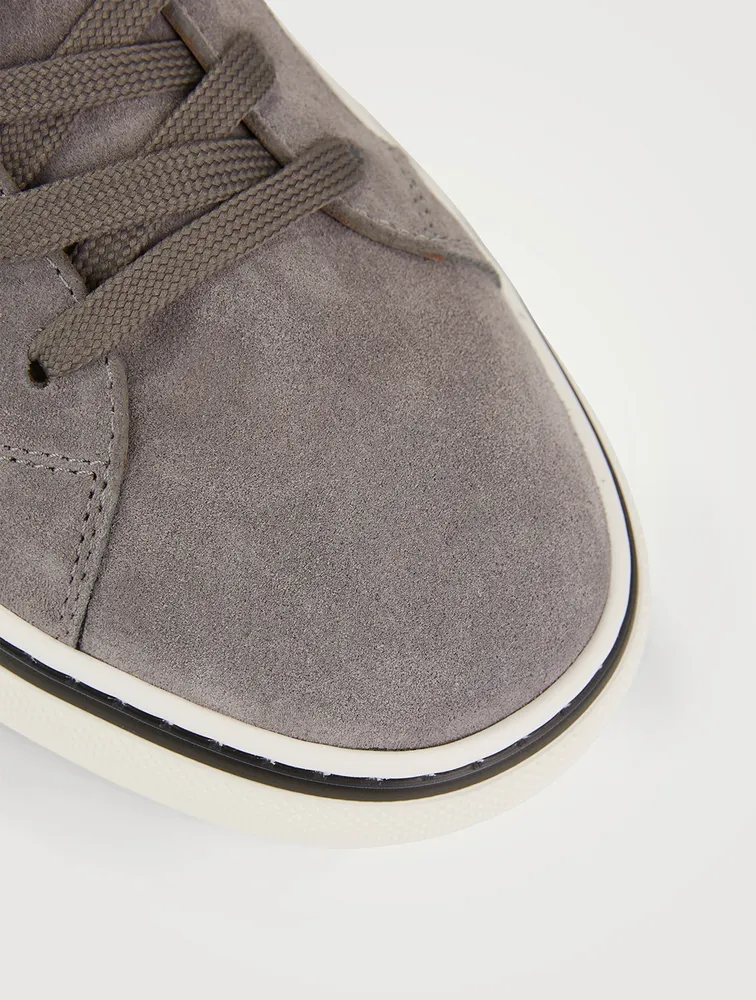 Suede Lace-Up Sneakers