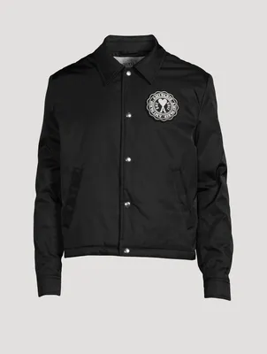 Nylon Coach Jacket With Logo
