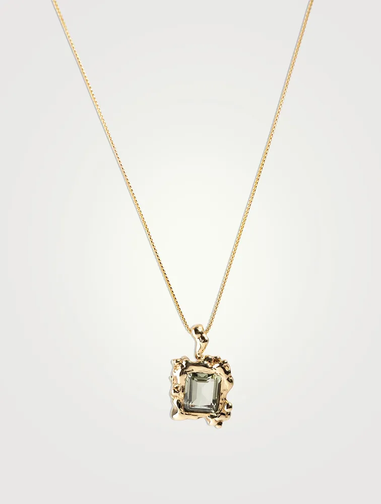 Cornice Necklace With Green Amethyst