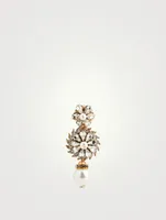 Pearl And Crystal Earrings