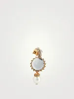 Pearl And Crystal Earrings