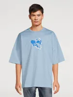 Stencil Skull Cotton T-Shirt
