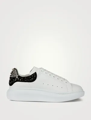 Glitter Oversized Leather Sneakers