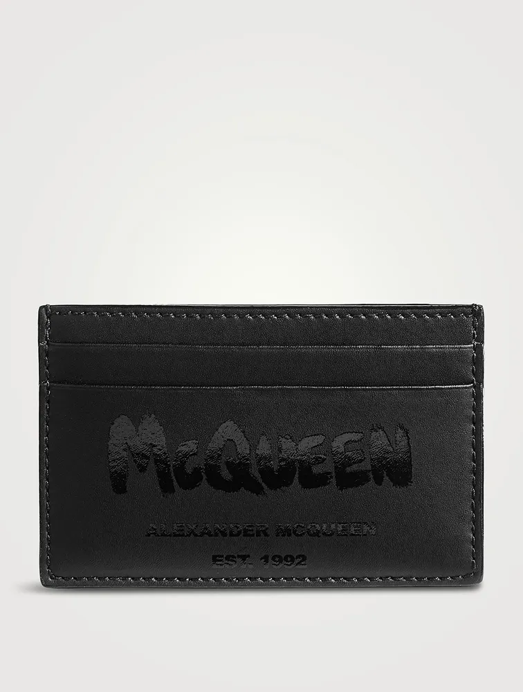 Leather Graffiti Card Holder
