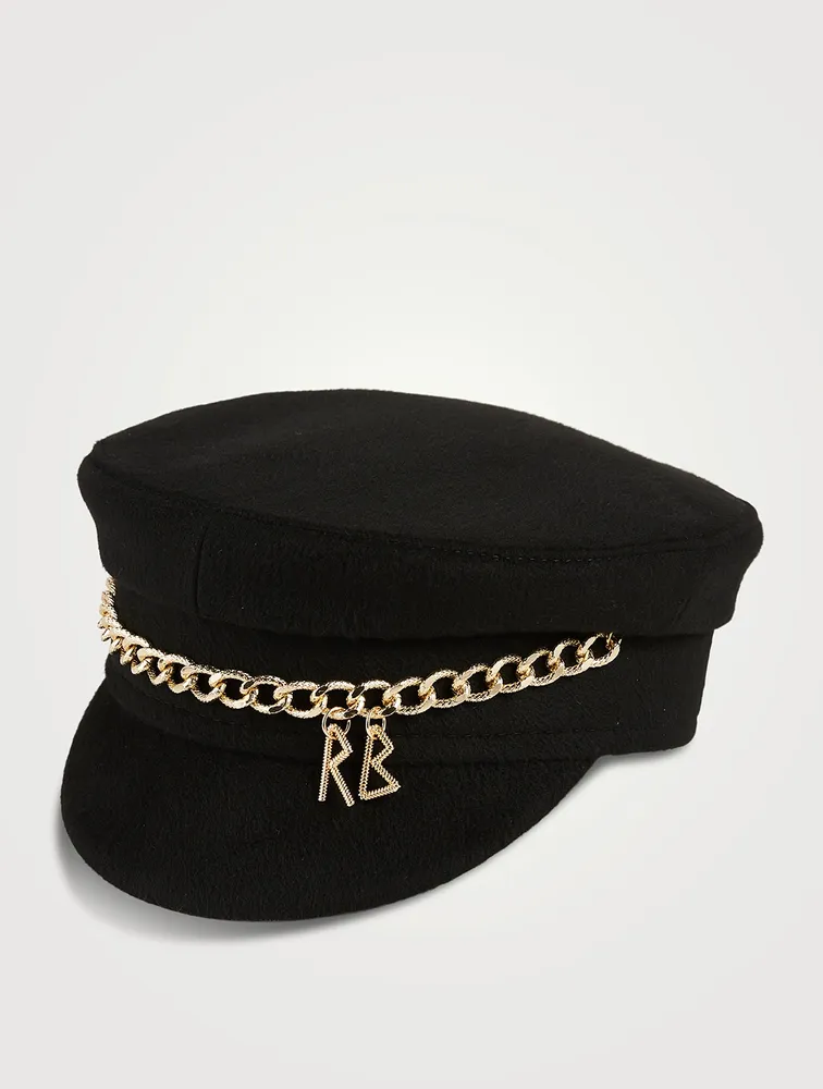 Chain Embellished Baker Boy Cap