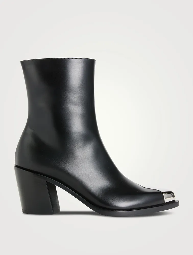 Punk Leather Ankle Boots
