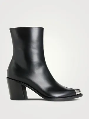 Punk Leather Ankle Boots