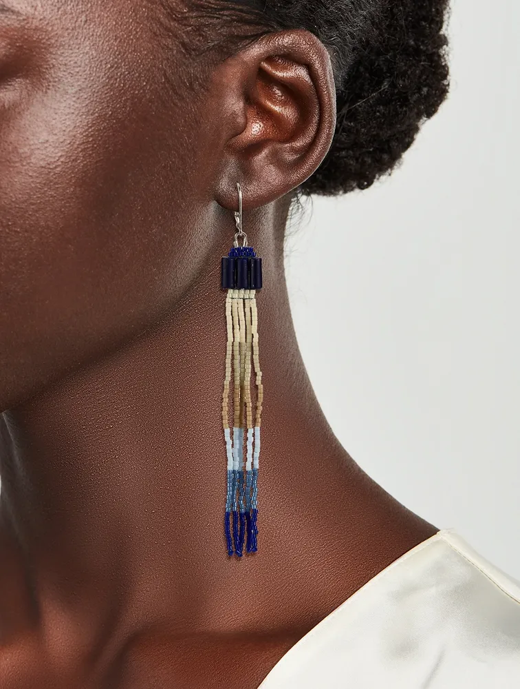 Colourblock Ombré Earrings With Lapis Lazuli