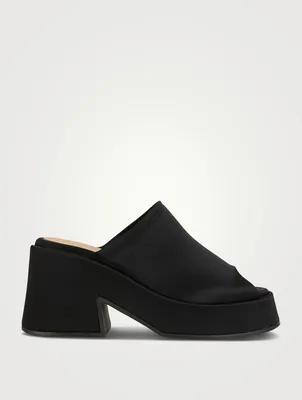 Suede Platform Mules