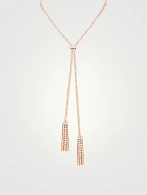 Pompon 18K Rose Gold Necklace With Diamonds