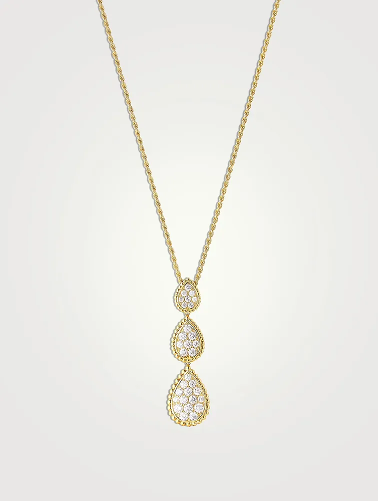 Serpent Bohème Multi-Motifs 18K Gold Pendant Necklace With Diamonds