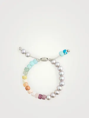 Beaded Bracelet With Pearl And Gemstones