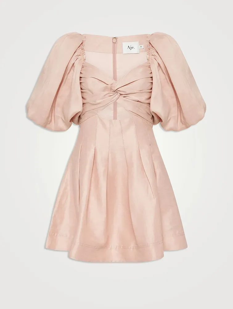 Dusk Puff-Sleeve Mini Dress