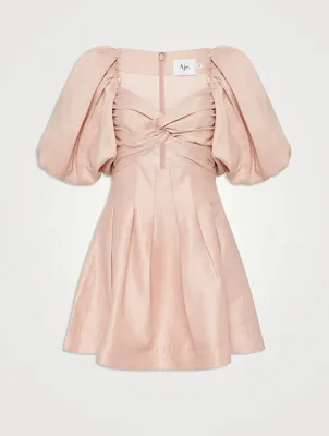 Dusk Puff-Sleeve Mini Dress