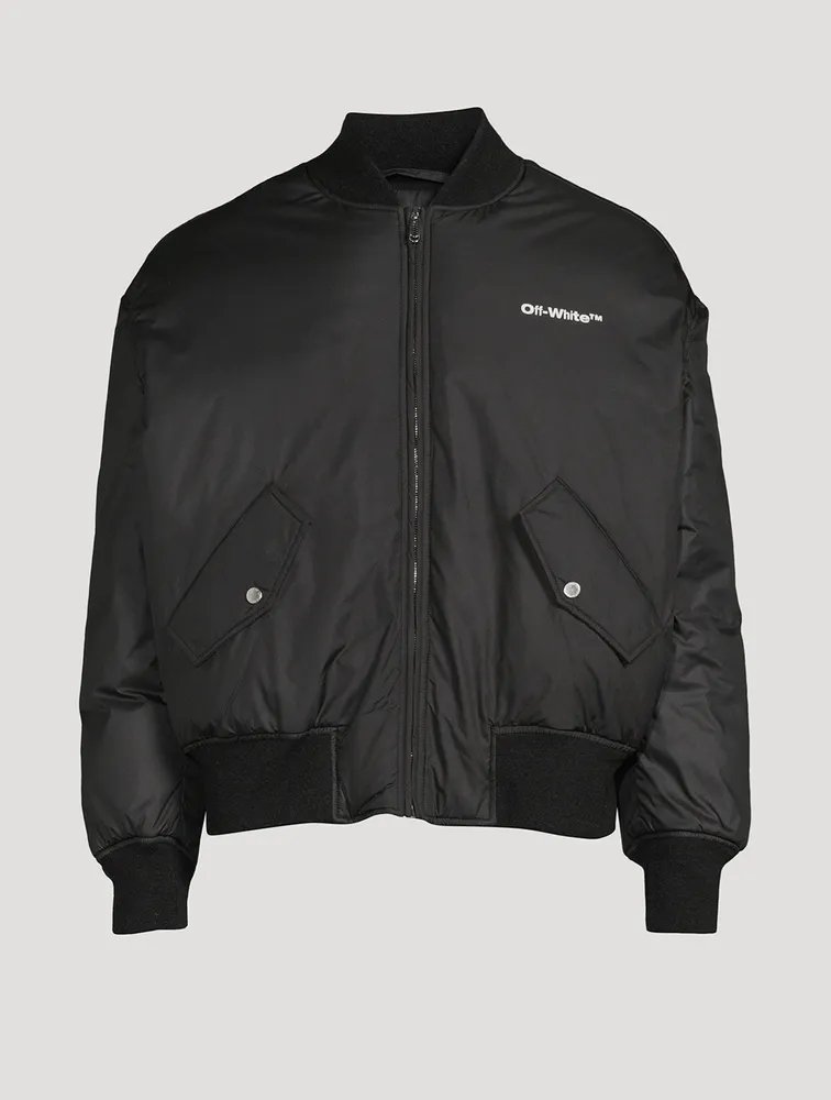 Padded Nylon Bomber Jacket