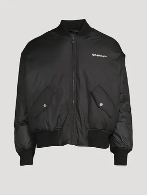 Padded Nylon Bomber Jacket