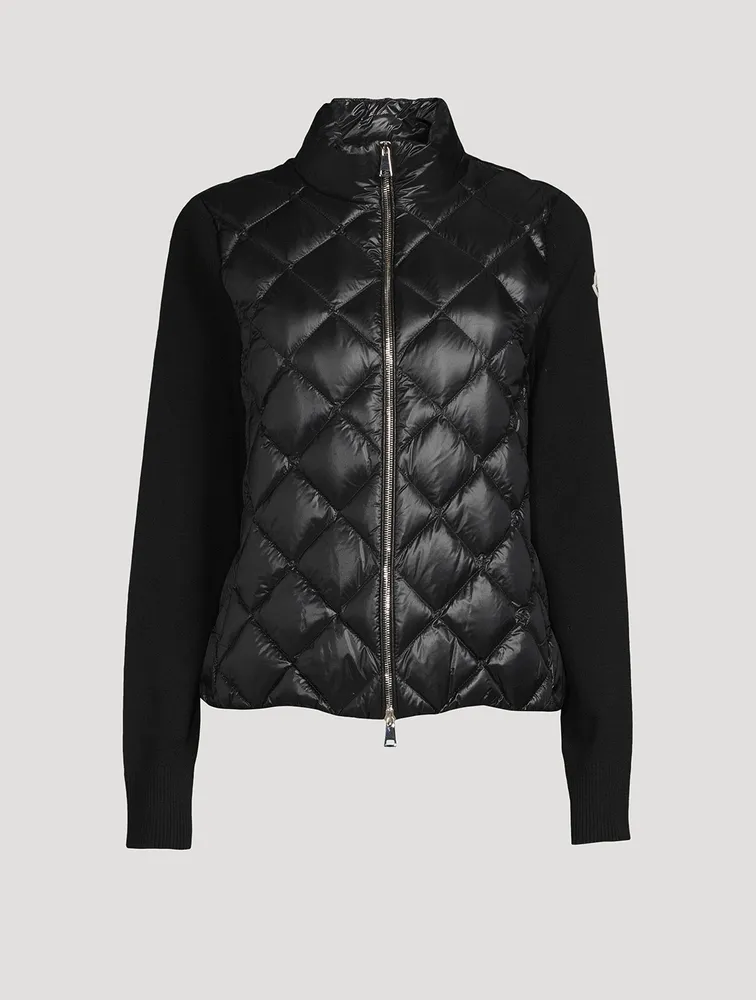 Down Puffer Wool Cardigan