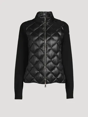 Down Puffer Wool Cardigan
