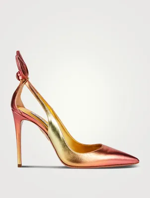 Bow Tie Nappa Leather Pumps