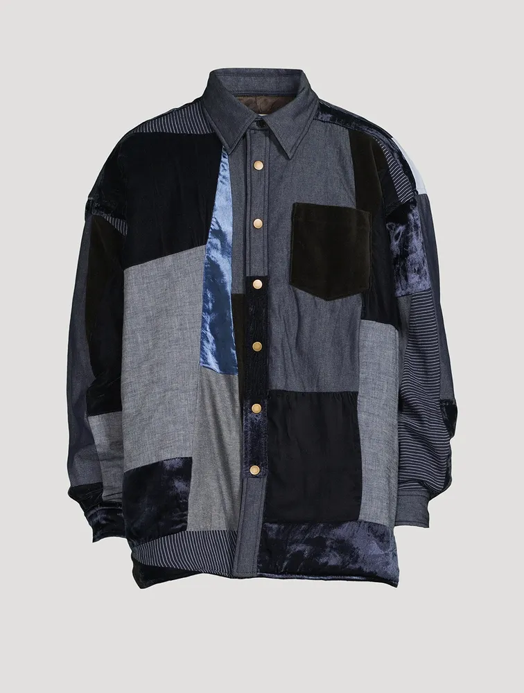 Denim Patchwork Overshirt