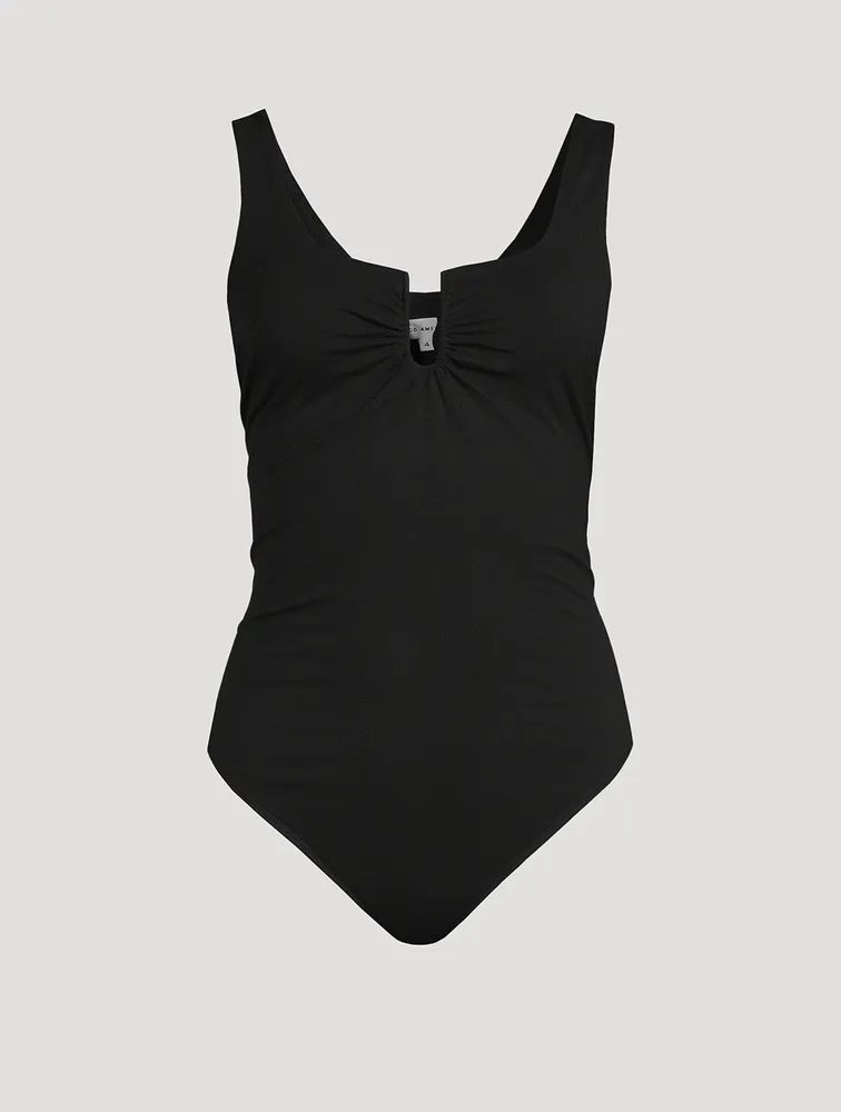 Good Touch Ruched U-Ring Bodysuit