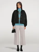 Denise Printed Sheer Turtleneck
