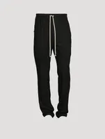Strobe Wool Drawstring Slim-Fit Pants