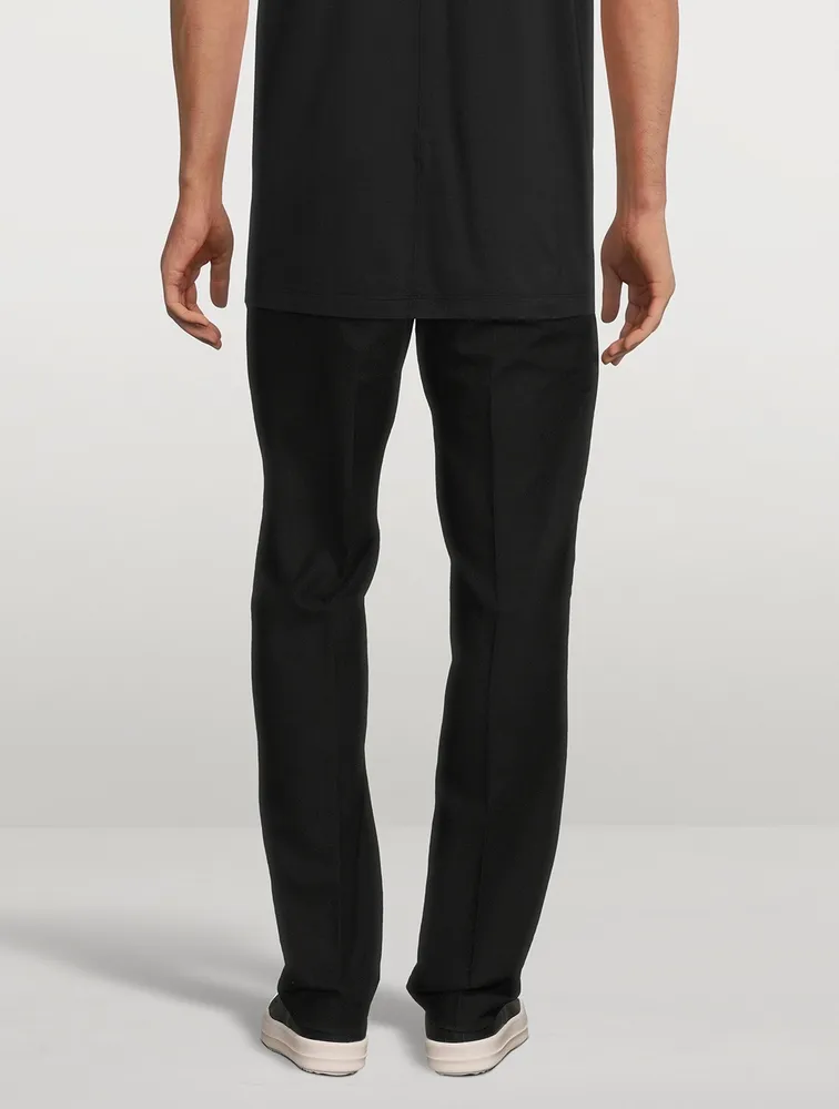 Strobe Wool Drawstring Slim-Fit Pants