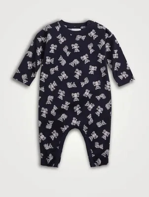 Cotton Jersey Jumpsuit Thomas Bear Print
