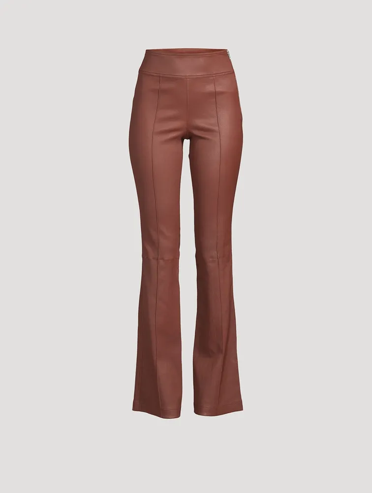 Leather Bootcut Trousers