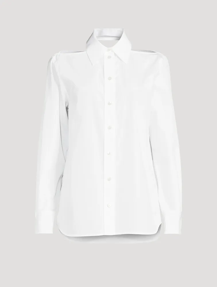 Cut-Out Poplin Shirt