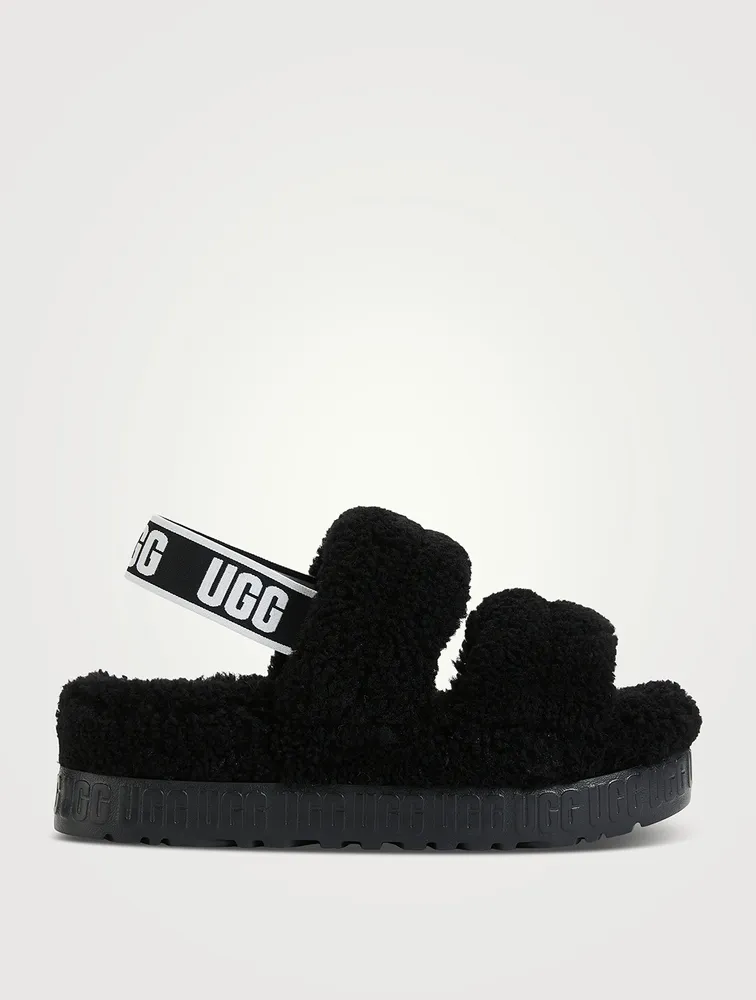 Oh Fluffita Sheepskin Slingback Slippers