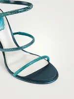 Cleo Crystal Satin Stiletto Sandals