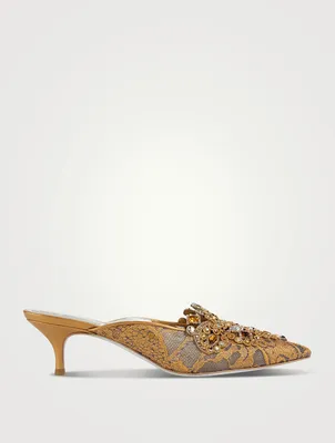 Veneziana Crystal Lace Mules